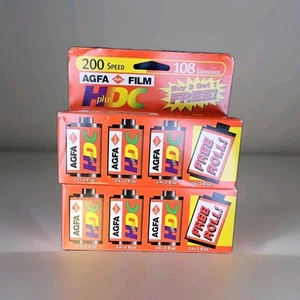 8x Agfa Photo HDC Plus 200 36mm Vintage Expired 12/2002 Camera Film New In BOX - Picture 1 of 4