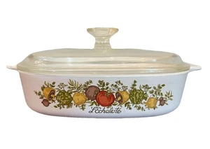 Corning Ware Spice of Life Casseruola Piatto A-8-B L'Echalote Coperchio Vintage - Foto 1 di 13