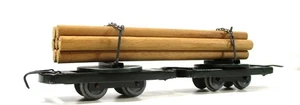 Biller Bahn 0e Schmalspur Set Drehschemelwagen mit Holzladung (585F) - Bild 1 von 1