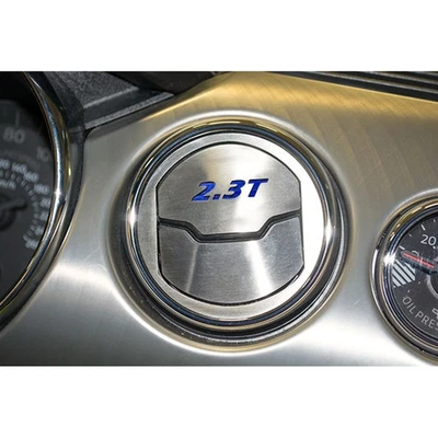 Borde de ventilación de aire acondicionado azul fibra C incrustación '2.3T' para Ford Mustang 50th 2015 [cepillado] Foto 1 de 4