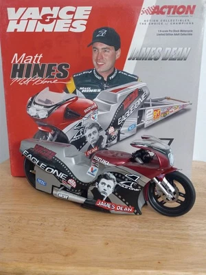 2001 Action 1/9 Matt Hines Eagle One/ James Dean Pro Stock Bike Diecast - Image 1 of 4