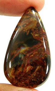 46.45 Ct Natural Golden Pietersite Loose Gem Cabochon Wire Wrap Stone - 27242 - Picture 1 of 2