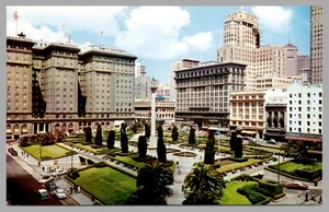 Union Square San Francisco CA Admiral George Dewy Monument c1950 Cars Postcard - Picture 1 of 2