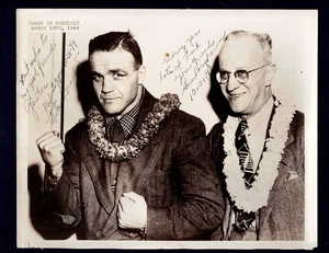 VERY RARE boxer ANTON RAADIK & SAM BUXBAUM signed boxing photo autographed - Picture 1 of 2