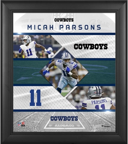 Micah Parsons Dallas Cowboys Framed 15" x 17" Stitched Stars Collage Cover