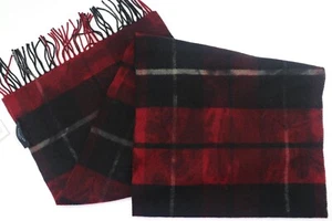 NWT Lanvin Paris Bufanda de lana roja para hombre con estampado floral 13 "x 72" - Imagen 1 de 4