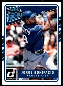 2017 Panini Donruss Rated Rookie Jorge Bonifacio Kansas City Royals #205 - Picture 1 of 2