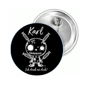 Voodoo Karl Ich denk an Dich Corona Anstecknadel Button Anstecker Pin Brosche - Bild 1 von 1