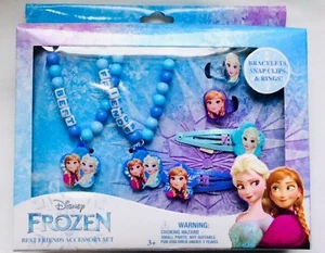 Disney Frozen Elsa Anna Best Friends Set BFF Jewelry Rings Bracelets Hair Clips - Picture 1 of 10