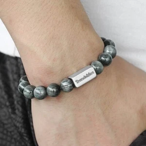 10MM 19CM Natural Eagle Eye Stone Bracelet Gemstone Beads Jewelry for Mens Gift - Picture 1 of 2