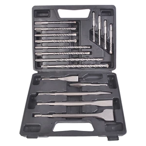 17pc Rotary Hammer Drill SDS + Plus Bit Bits Chisel Set Concrete Fits Hilti SALE - Picture 1 of 5