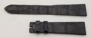 Authentisches Patek Philippe Geneve schwarzes Leder Uhrenarmband 18/14 mm 74+114 mm OEM - Bild 1 von 2