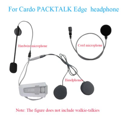 For Cardo PACKTALK Edge Motorcycle Bluetooth intercom headphoneHardwire micropho - Image 1 of 4