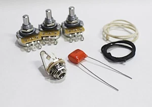 Precision P Bass Wiring Kit CTS 450 Pots, .047 uF Cap Switchcraft Cloth Wire - Picture 1 of 5