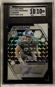 aidan hutchinson 2023 mosaic White Mosaic Autographs 11/25 Sgc 10/10 - Picture 1 of 2
