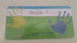 LITTLE BROWNIE GIRL SCOUTS METAL TIN LICENSE PLATE COVER OR ROOM DECOR NEW - Picture 1 of 3