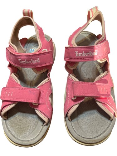 Sandali Timberland rosa con cinturino regolabile per bambini chiusura ad anello con gancio taglia 6