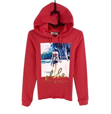 Le Temps Des Cerises Girls Dark Pink Graphic Print Hoodie Jumper Size 12 Years - Image 1 of 4