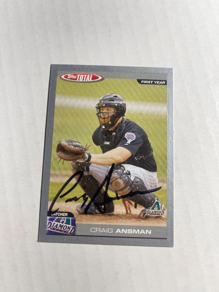 Arizona Diamondbacks CRAIG ANSMAN Signed Card - Image 1 of 1