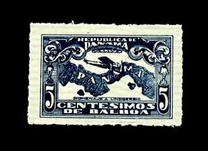 PANAMA Stamp - 1928 Charles Lindbergh Visit Airplane Map Air Mail Sn 257 MHR r64 - Picture 1 of 2
