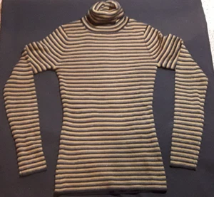 Andrea Jovine Workshop Women's striped turtle neck, wool blend Size S - Picture 1 of 4