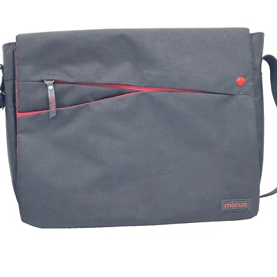 MOSISO Laptop Shoulder Bag Briefcase Sleeve Case, Black and Red - Image 1 of 4