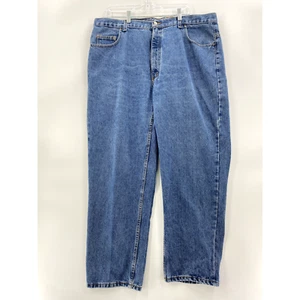 Members Mark Denim Jeans Herren tatsächliche Größe 40W x 29L blau gerades Bein mittelwasch - Bild 1 von 8