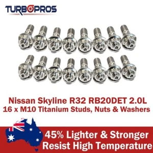 Titanium Exhaust Manifold & Turbo Stud Kit For Nissan Skyline R32 RB20DET 2.0L - Picture 1 of 4