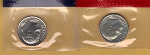 1987-P&D Bu sin circular monedas de diez centavos Roosevelt como nuevo conjunto de violonchelo (2 monedas) - Imagen 1 de 2