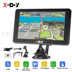 XGODY 7'' GPS Navigation for Truck Car 16G+256MB AU Map Full Glass Toucshcreen - Picture 1 of 13