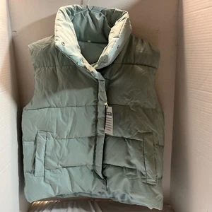Womens Zip up Puffer Vest Stand Collar Sleeveless Padded Jacket Coat - Picture 1 of 5