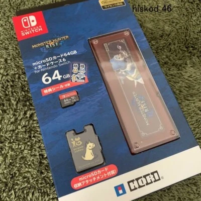 Hori Monster Hunter Rise micro SD Card 64GB & Card Case 6 for Nintendo Switch JP - Image 1 of 4