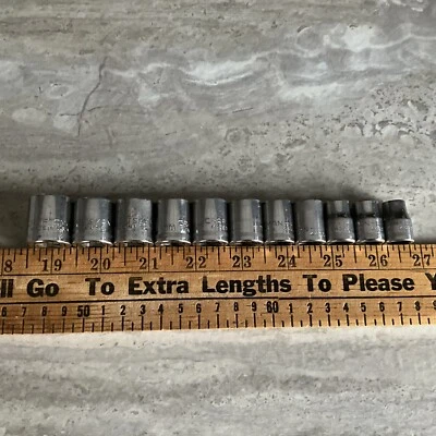 "Juego de enchufes Craftsman 11 piezas 3/8"" Dr 12 Pt métrico 17 16 15 14 13 12 10 9 -Serie V" Foto 1 de 3