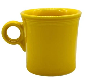 Fiesta Sunflower Yellow Mug Coffee Cup Fiestaware Ring Handle Tom & Jerry HLC - Picture 1 of 9