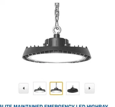 4lite Maintained Emergency LED Highbay Black 200W 26,000lm - Image 1 of 4