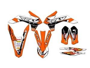 2015-2016 EXC 13 FLY Orange Senge Graphics Kit Compatible with KTM - Picture 1 of 10