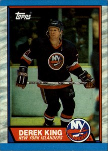 1989-90 Topps Islanders Hockey Card #6 Derek King DP RC