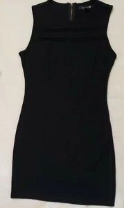 Forever 21 Women's Black Short Mini Dress. S. Stretch bodycon.Mesh chest detail - Picture 1 of 10