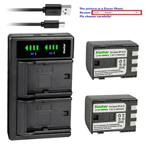 Kastar Battery LTD2 USB Charger for Canon NB-2L12 2L14 & Canon ZR800 ZR830 ZR850 - Picture 1 of 11