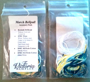The Victoria Sampler March Bell pull Accessory Thread Pack - Picture 1 of 1