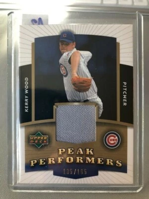 2004 Upper Deck Peak Performers Jersey Gold #PP-KW Kerry Wood (Chicago Cubs) - Image 1 of 2