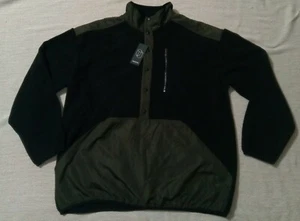 Original Use Fleecejacke Herren schwarz Paris grün Neu mit Etikett Gr. XL 1/2 Knopf - Bild 1 von 3