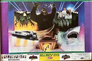 VTG SEALED 1990 Universal Studios Florida Hollywood 36x24 Poster Jaws King Kong - Picture 1 of 4