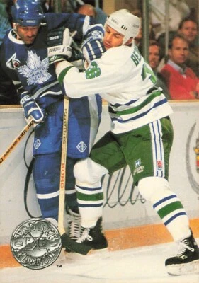 1991 Pro Set Platinum #176 Marc Bergevin Hartford Whalers - Image 1 of 2