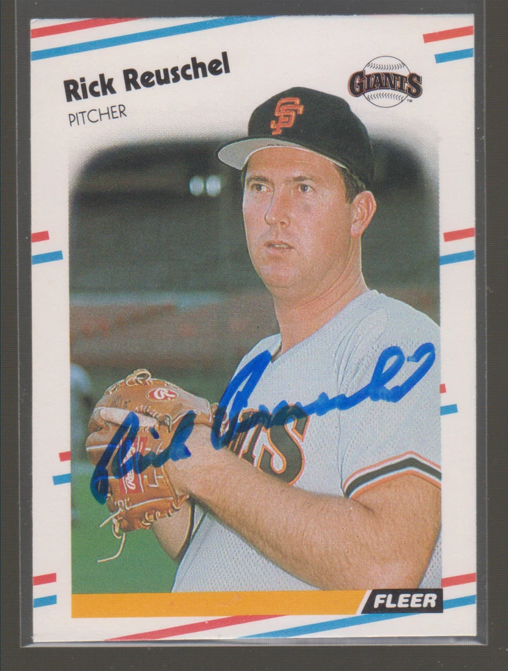 Autographed 1988 Fleer Rick Reuschel - Giants - Image 1 of 1