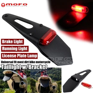 Universal For Dirt Bike Motorcycle Red 12V Rear Fender LED Brake Stop Tail Light - Picture 1 of 9