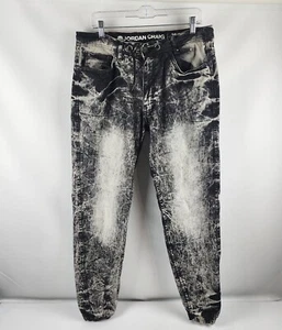 Jordan Craig Jean Joggers Mens 36x32 Industrial Black Slim Fit Drawstring Denim - Picture 1 of 12