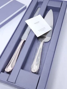 Juego de cuchillos y servidores para pasteles Vera Wang Wedgwood Infinity, plateado/acero inoxidable - Imagen 1 de 19