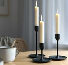 IKEA Candle Holder Candle sticks Fulltalig Set of 3 Black Night Dinner Christmas