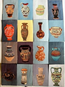 ACEO Original Painting Vases 16 Collection Gouache Modern Paper Artwork - Picture 1 of 11